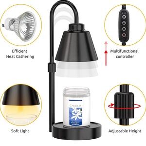 REIDEA Candle Warmer Lamp Timer, Dimmable Adjustable Height Wax Melt